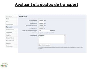 Avaluant els costos de transport
 