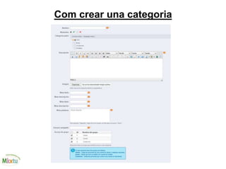 Com crear una categoria
 