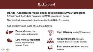 Participatory cooking demonstrations stimulate demand for and consumption of healthy diets among livestock pastoralists in Kenya