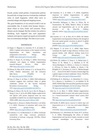 Review of the Negative Effects of Habitat Loss and Fragmentation on ...