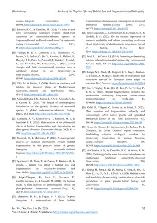 Review of the Negative Effects of Habitat Loss and Fragmentation on ...