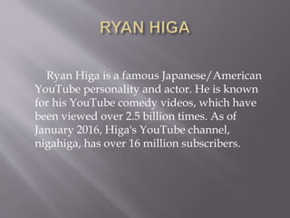 Famous Personality - Ryan Higa | PPT