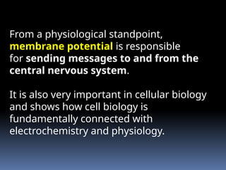 Membrane potential for medical students PPT | PPTX