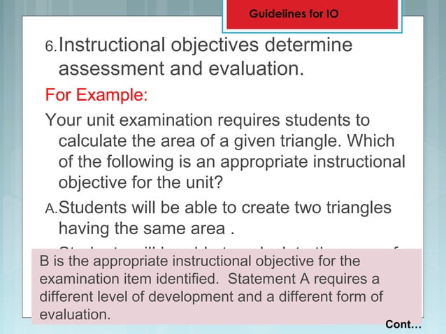 Instructional Objectives : Purpose And Methods Of Stating It – FYRI