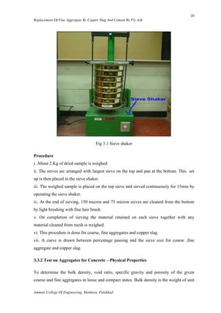 Partial replacement of Fine aggreggate by Copper Slag and Cement by Fly ...