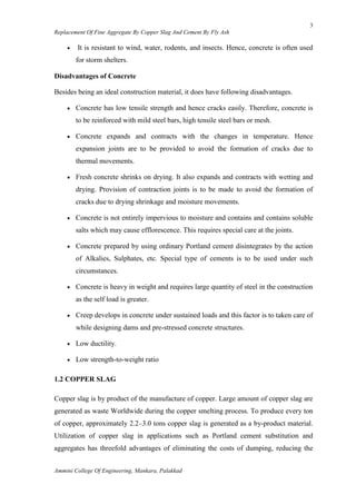 Partial replacement of Fine aggreggate by Copper Slag and Cement by Fly ...
