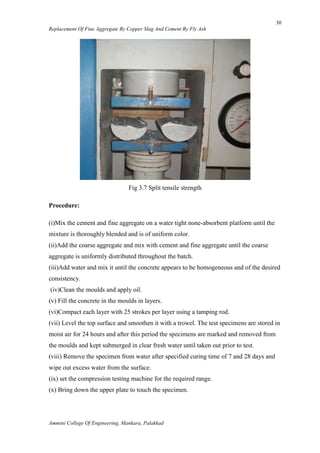 Partial replacement of Fine aggreggate by Copper Slag and Cement by Fly ...