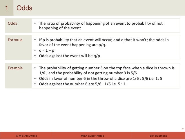 Probability Of Mba mba notes statistics introduction to probability Probability Of Mba mba notes statistics introduction to probability