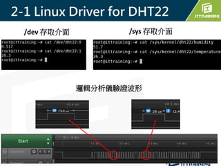 IoT感測器驅動程式在樹莓派上實作 IoT Sensor Driver On The Raspberry Pi | PPTX