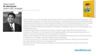 Mo Rais Writer 4IR AI Blockchain Fintech IoT book presentation by Dinis Guarda | PDF