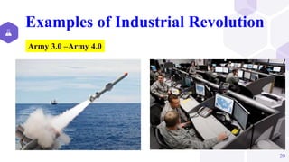 20
Examples of Industrial Revolution
Army 3.0 –Army 4.0
 