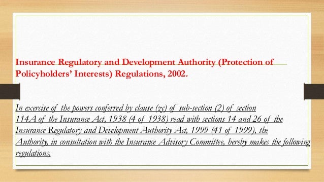 4 irda act 1999