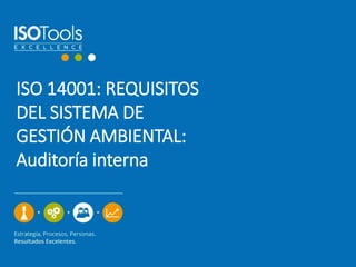 ISO 14001: REQUISITOS
DEL SISTEMA DE
GESTIÓN AMBIENTAL:
Auditoría interna
 