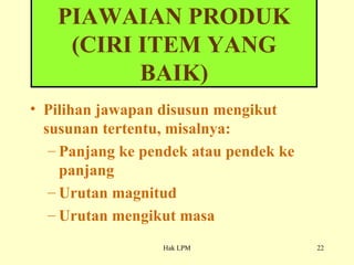 Panduan Menyusun Produk Mengikut Susunan Yang Betul