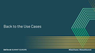 Back to the Use Cases
 