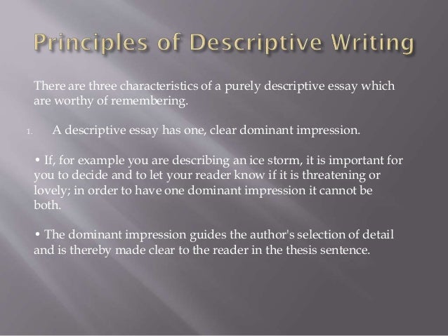 Descriptive Essay Examples subjective descriptive essay examples