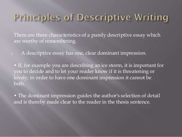 subjective descriptive essay examples