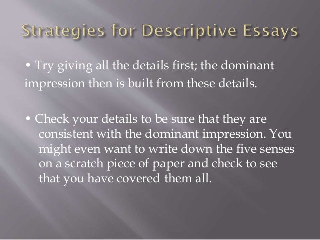 Dominant impression essay