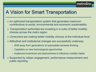 John Howe - Metrolinx - Smart Transportation: Strategic Approaches