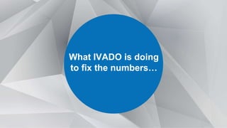 What IVADO is doing
to fix the numbers…
 