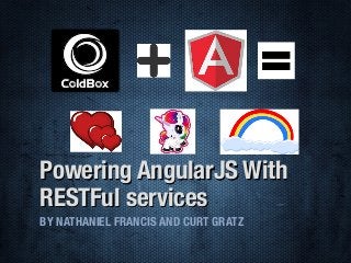 Powering AngularJS With
RESTFul services
BY NATHANIEL FRANCIS AND CURT GRATZ
 