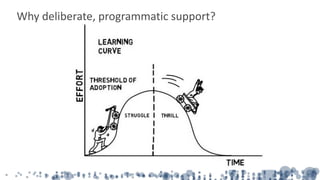 Why deliberate, programmatic support?
 