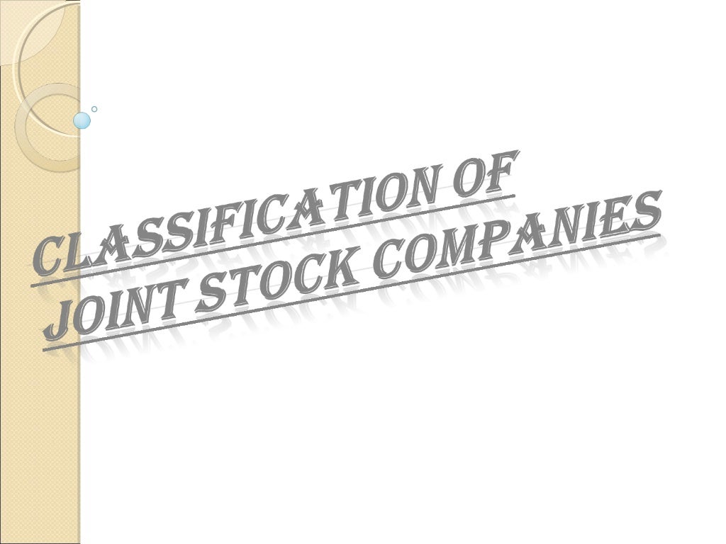 Joint stock company