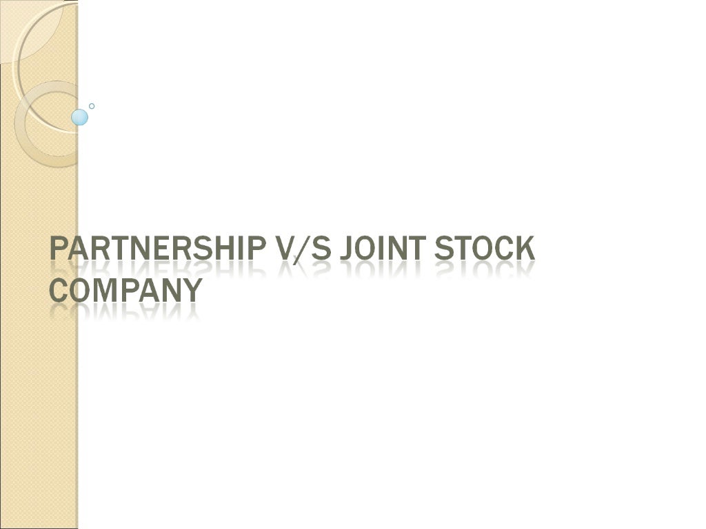 Joint stock company