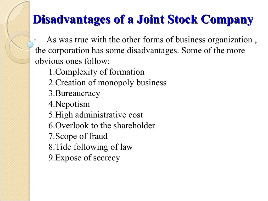 Joint stock company
