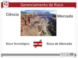 Gerenciamento de Risco
Risco Tecnológico
Ciência Mercado
Risco de Mercado
 