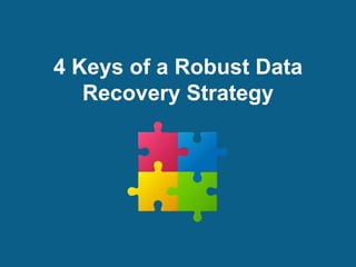 4 Keys of a Robust Data 
Recovery Strategy 
 