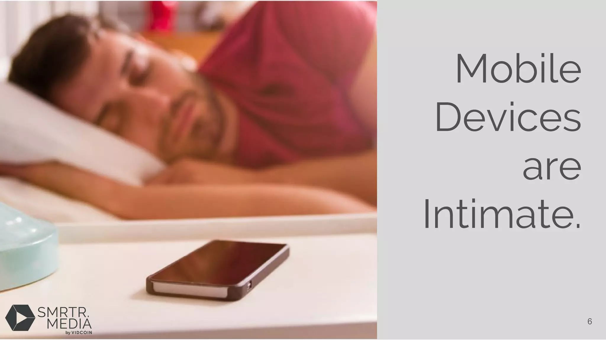 Mobile
Devices
are
Intimate.
6
 
