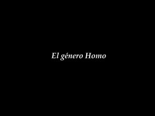 El género Homo
 