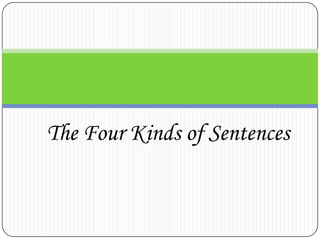 The Four Kinds of Sentences
 