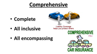 Comprehensive
• Complete
• All inclusive
• All encompassing
 