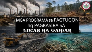 MGA PROGRAMA sa PAGTUGON
ng PAGKASIRA SA
LIKAS NA YAMAN
 