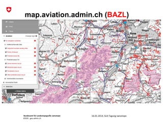 Bundesamt für Landestopografie swisstopo
KOGIS : geo.admin.ch
map.aviation.admin.ch (BAZL)
16.01.2014, SLA-Tagung swisstopo
 