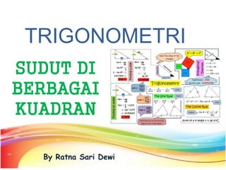 TRIGONOMETRI
By Ratna Sari Dewi
SUDUT DI
BERBAGAI
KUADRAN
 