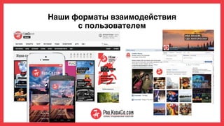 Наши форматы взаимодействия
с пользователем
 