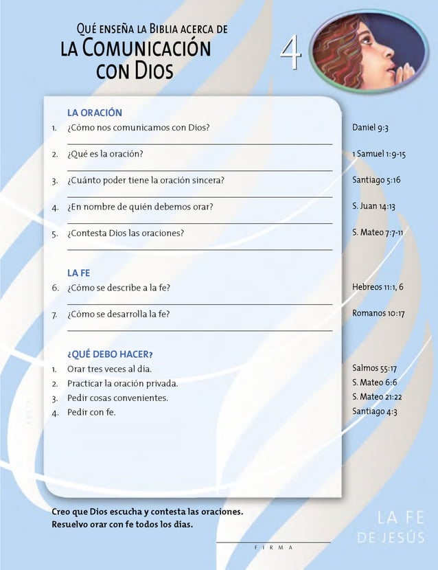 4/31 – LA COMUNICACIÓN CON DIOS – CURSO BÍBLICO LA FE DE JESÚS | PDF