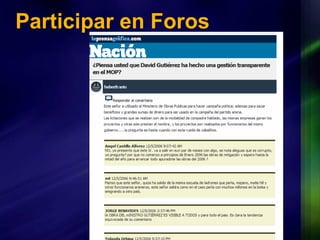 Participar en Foros 