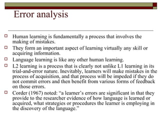 4 learner error analysis | PPT