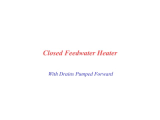 Closed Feedwater Heater
With Drains Pumped Forward
 