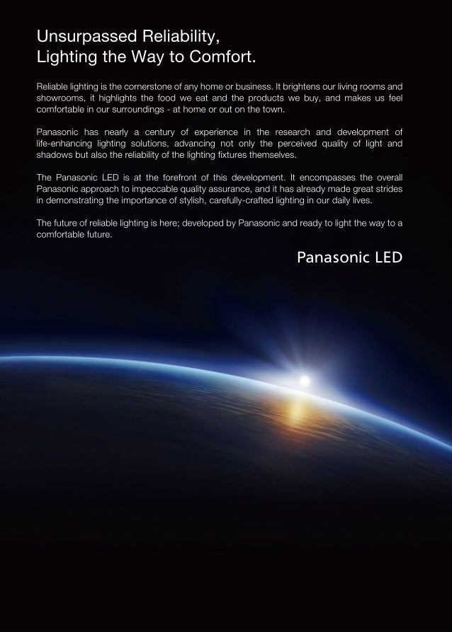 panasonic catalogue pricelist of led luminaires