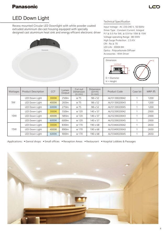 panasonic catalogue pricelist of led luminaires panasonic catalogue pricelist of led luminaires