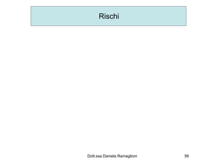 Rischi




Dott.ssa Daniela Ramaglioni   56
 