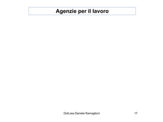 Agenzie per il lavoro




   Dott.ssa Daniela Ramaglioni   17
 