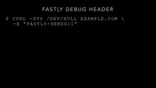 FA S T LY D E B U G H E A D E R
$ C U R L - S V O / D E V / N U L L E X A M P L E . C O M 
- H “ F A S T L Y - D E B U G : 1 ”
 