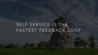 S E L F S E R V I C E I S T H E
FA S T E S T F E E D B A C K L O O P
 