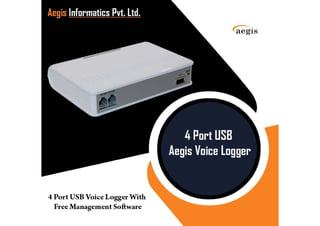 Voice Logger 4 Line USB Telephone Recorder